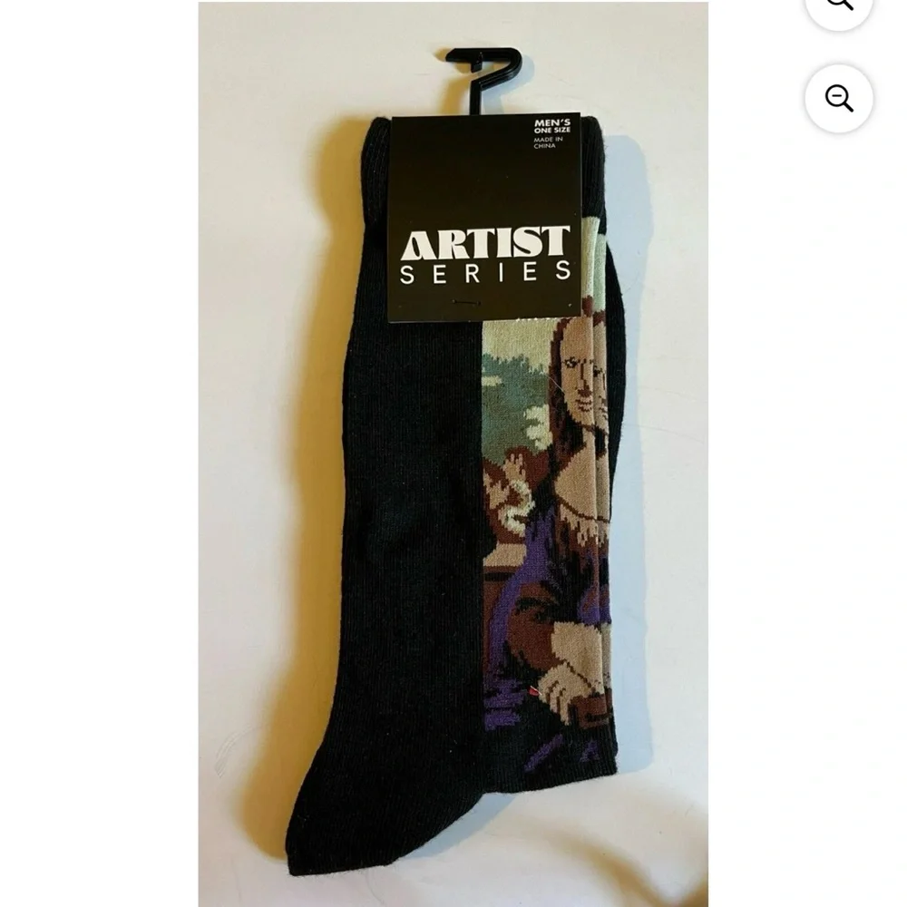 Mona Lisa black crew socks